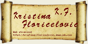 Kristina Floričelović vizit kartica